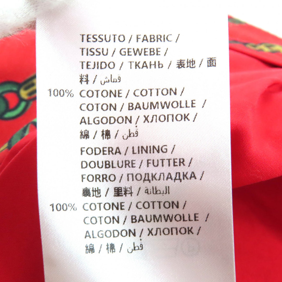 極美△GUCCI グッチ 560915 Horsebit Midi Pleated long Skirt ホースビット柄 GGボタン ロング タック フレアスカート レッド 38 正規品