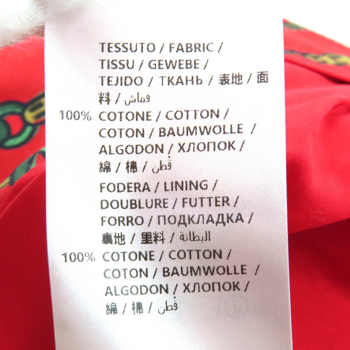 極美△GUCCI グッチ 560915 Horsebit Midi Pleated long Skirt ホースビット柄 GGボタン ロング タック フレアスカート レッド 38 正規品