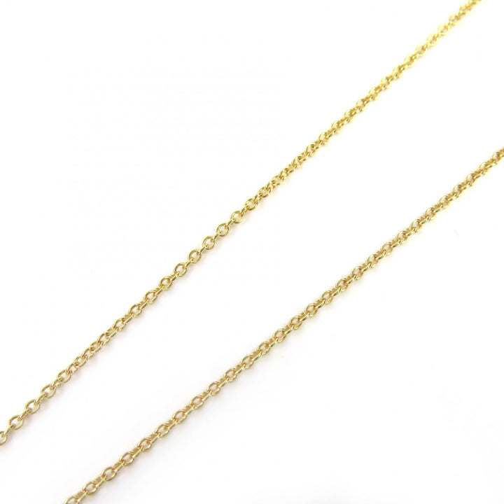 極美品△TIFFANY&amp;Co. ティファニー エルサペレッティ オープンハート ペンダント ネックレス 18K／750(YG) 41cm ゴールド 重量2.91g