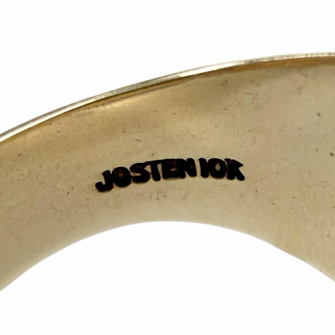 美品□JOSTEN ジャスティン ヴィンテージ 10K カラーストーン LEITCHFIELD HIGH SCHOOL リッチフィールド高校 カレッジリング 指輪 18号