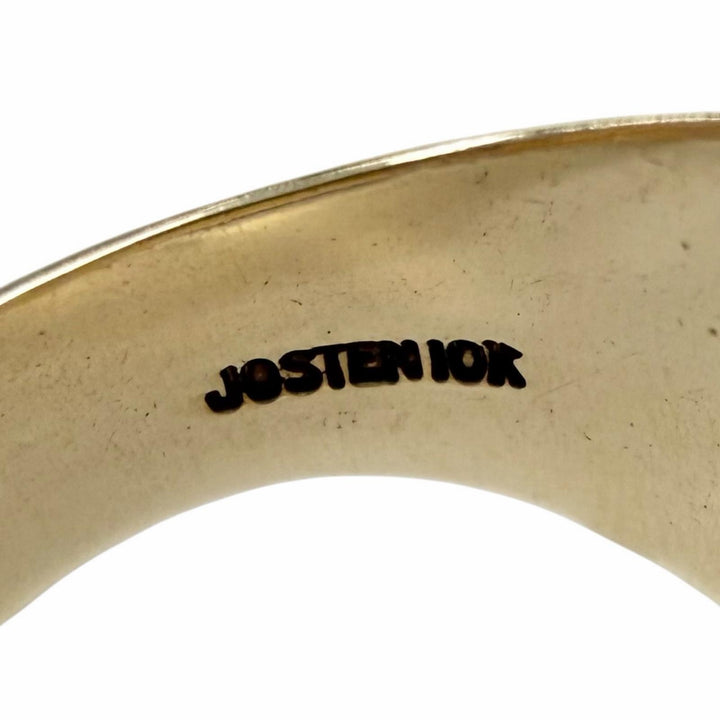 美品□JOSTEN ジャスティン ヴィンテージ 10K カラーストーン LEITCHFIELD HIGH SCHOOL リッチフィールド高校 カレッジリング 指輪 18号