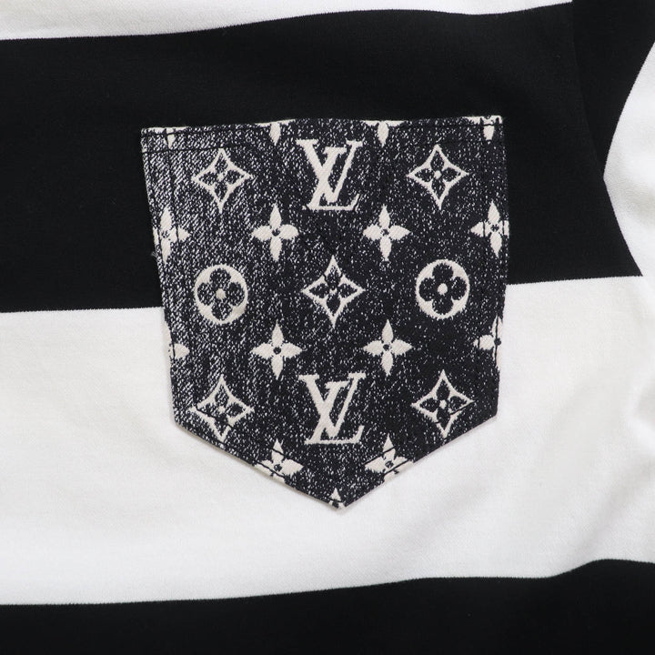 極美品★LOUIS VUITTON ルイヴィトン 23SS 1AAUOX コットン100％ デニムモノグラムポケット　 Tシャツ ワンピースMサイズ相当 正規品