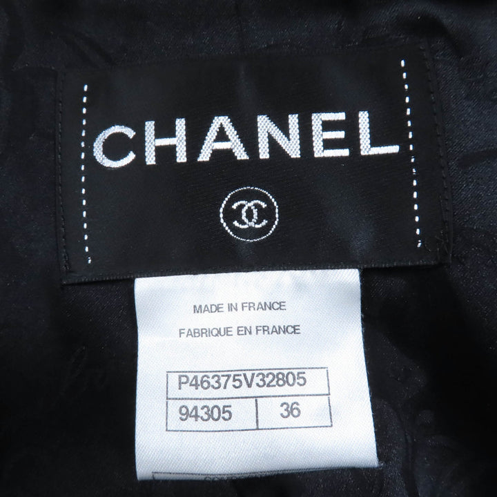 極美品☆CHANEL シャネル P46375V32805 ウール100％ ライオンボタン ロング丈 コート ブラック 36 フランス製 正規品　レディース
