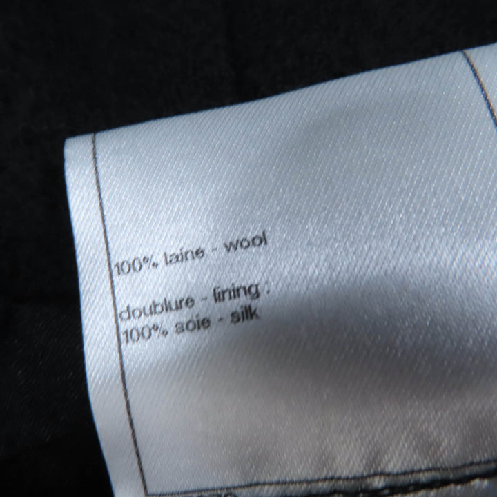 極美品☆CHANEL シャネル P46375V32805 ウール100％ ライオンボタン ロング丈 コート ブラック 36 フランス製 正規品　レディース