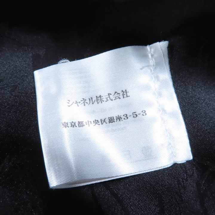 極美品☆CHANEL シャネル P46375V32805 ウール100％ ライオンボタン ロング丈 コート ブラック 36 フランス製 正規品　レディース