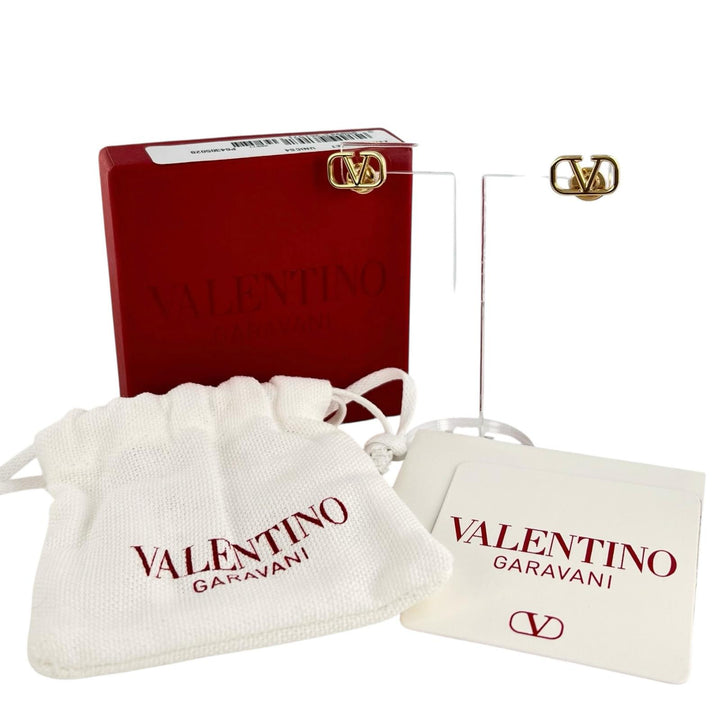 未使用品▲Valentino Garavani ヴァレンティノガラヴァーニ ZW2J0G76MET Vロゴ シグネチャー 両耳用 ピアス ゴールド 箱・保存袋付き