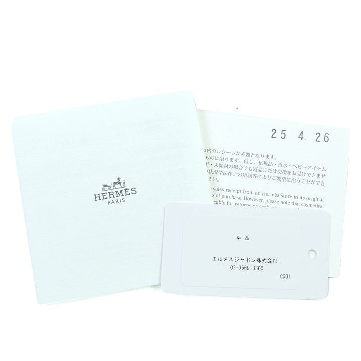 未使用品△HERMES エルメス クラウディア シュシュ レザー クルー・ド・セル シルクツイル ヘアアクセサリー ヘアゴム 2025年4月購入