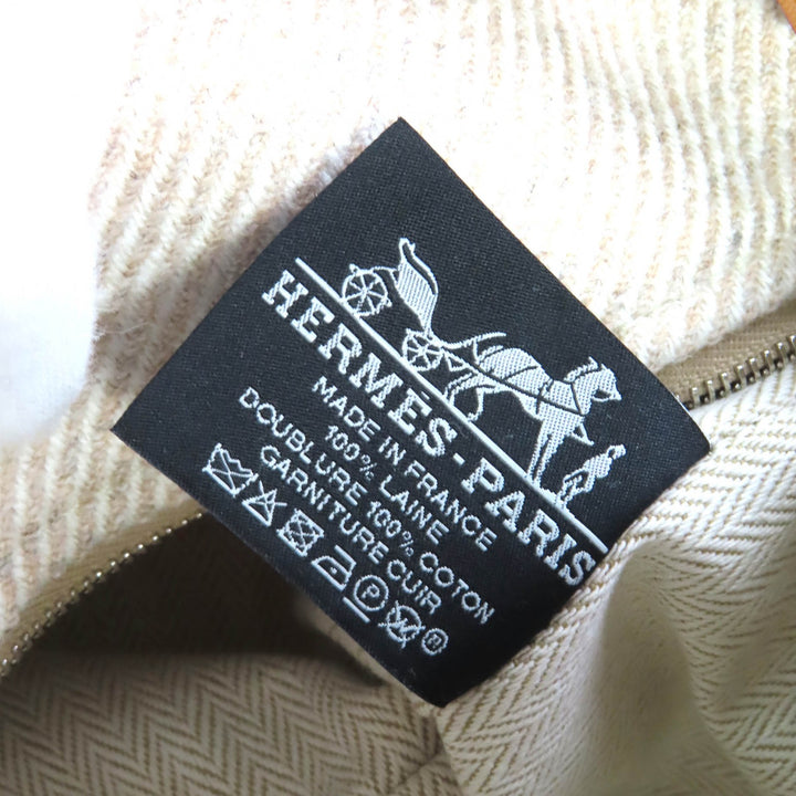 未使用品△HERMES エルメス ブリッド ア ブラック PM オ カレ ウール100% セーグル シルバー金具 セリエボタン ハンドバッグ ポーチ 仏製