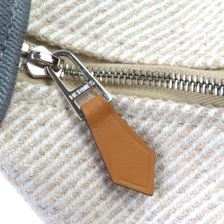 未使用品△HERMES エルメス ブリッド ア ブラック PM オ カレ ウール100% セーグル シルバー金具 セリエボタン ハンドバッグ ポーチ 仏製