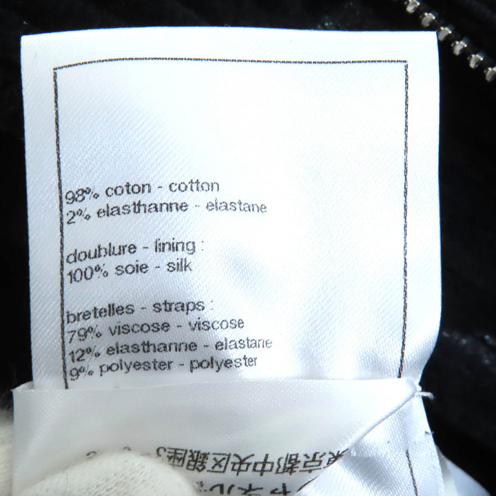 美品△CHANEL シャネル 24AW P77394 ココネージュ ココボタン 裾フレアジップ ジャンプスーツ オーバーオール サロペット 黒 34 正規品