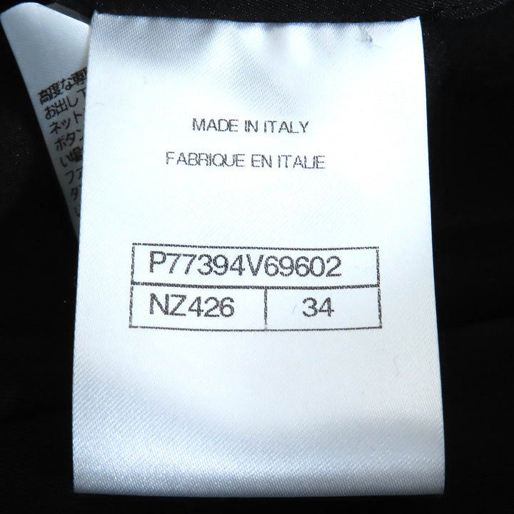美品△CHANEL シャネル 24AW P77394 ココネージュ ココボタン 裾フレアジップ ジャンプスーツ オーバーオール サロペット 黒 34 正規品