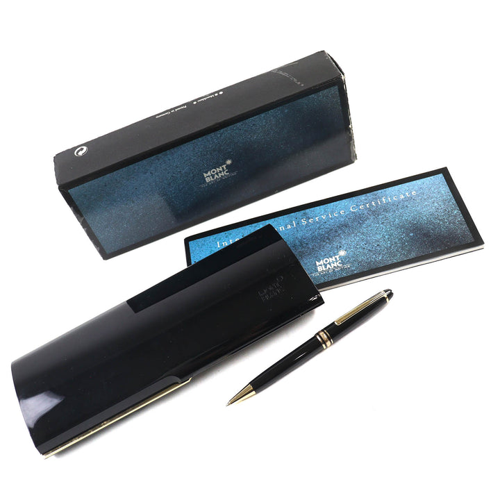美品△MONTBLANC モンブラン マイスターシュテュック クラシック ホワイトスター ツイスト式 ボールペン ブラック ゴールド 筆記確認済み
