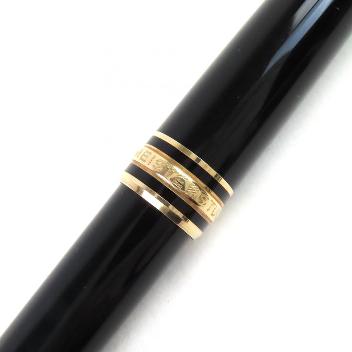 美品△MONTBLANC モンブラン マイスターシュテュック クラシック ホワイトスター ツイスト式 ボールペン ブラック ゴールド 筆記確認済み