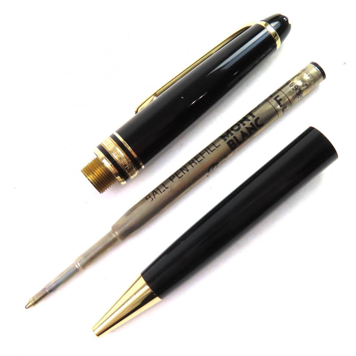 美品△MONTBLANC モンブラン マイスターシュテュック クラシック ホワイトスター ツイスト式 ボールペン ブラック ゴールド 筆記確認済み