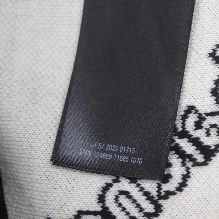 未使用品▼BALENCIAGA バレンシアガ 23SS 724869 Logomaia All Over kit クルーネック ニット セーター ブラック S 伊製 正規品 メンズ