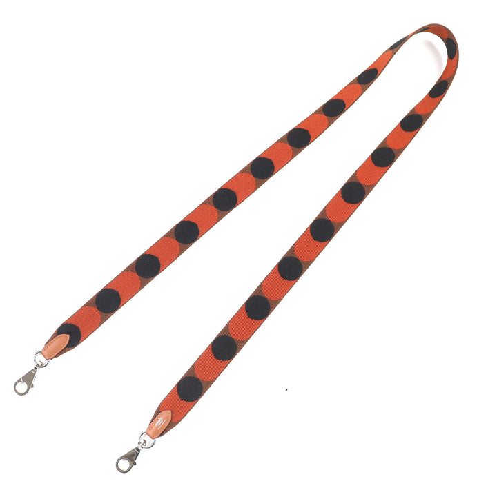 未使用品△HERMES エルメス サングル フリッパーボール キャンバス レザー使い シルバー金具 ショルダーストラップ ブラウン Y刻 箱付き