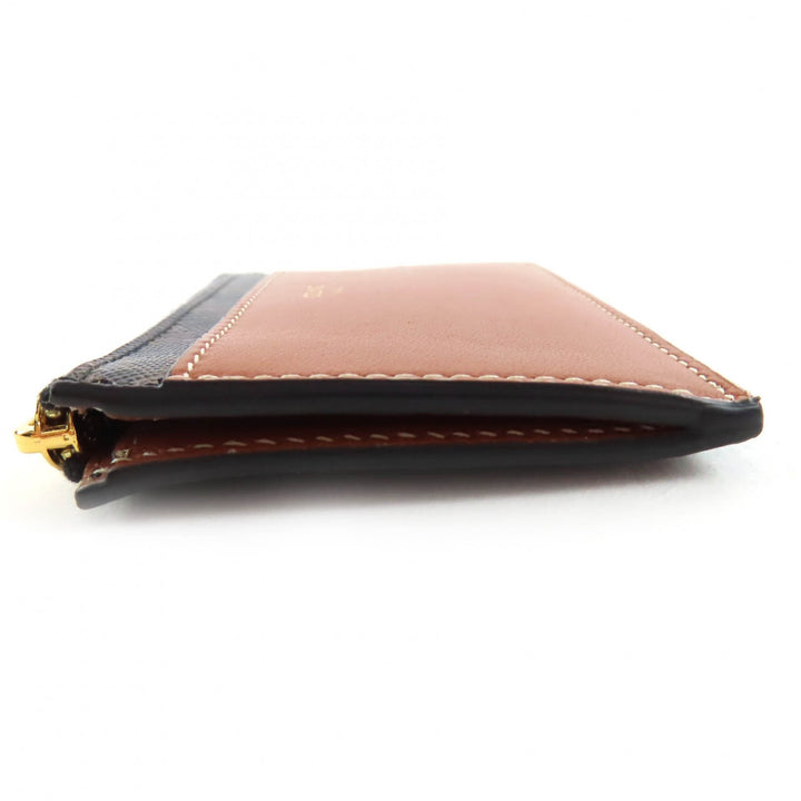 極美品◇CELINE セリーヌ トリオンフキャンバス フラグメントケース パスケース レザー カードケース ブラウン 箱・保存袋付 イタリア製