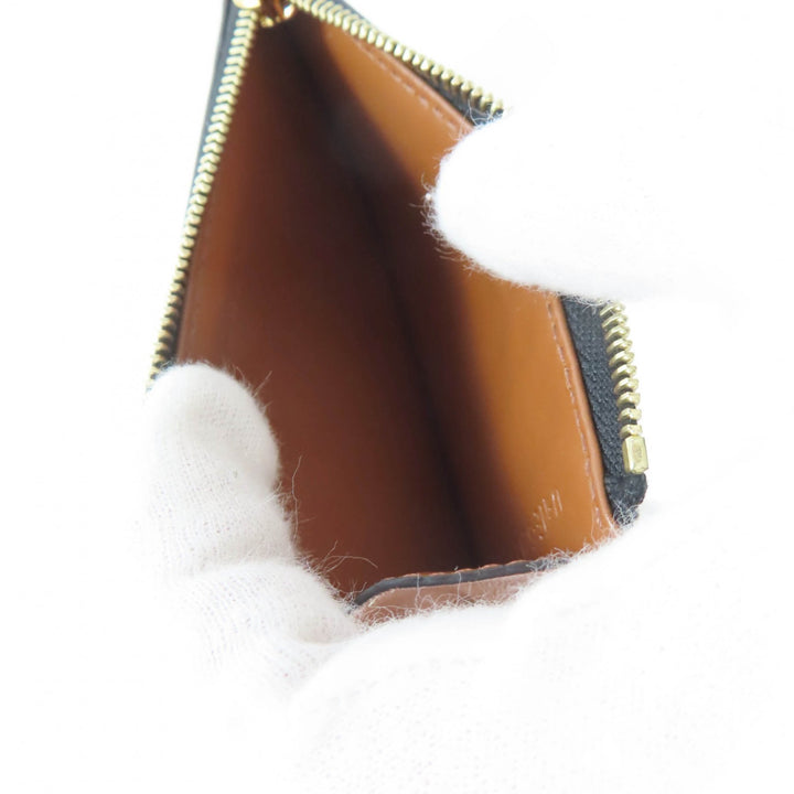 極美品◇CELINE セリーヌ トリオンフキャンバス フラグメントケース パスケース レザー カードケース ブラウン 箱・保存袋付 イタリア製