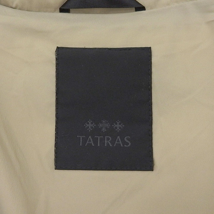 極美品▲TATRAS タトラス LTA18A4488 LORENZANA ロゴワッペン付き ダブルブレスト ダウンジャケット ベージュ 2 正規品 レディース