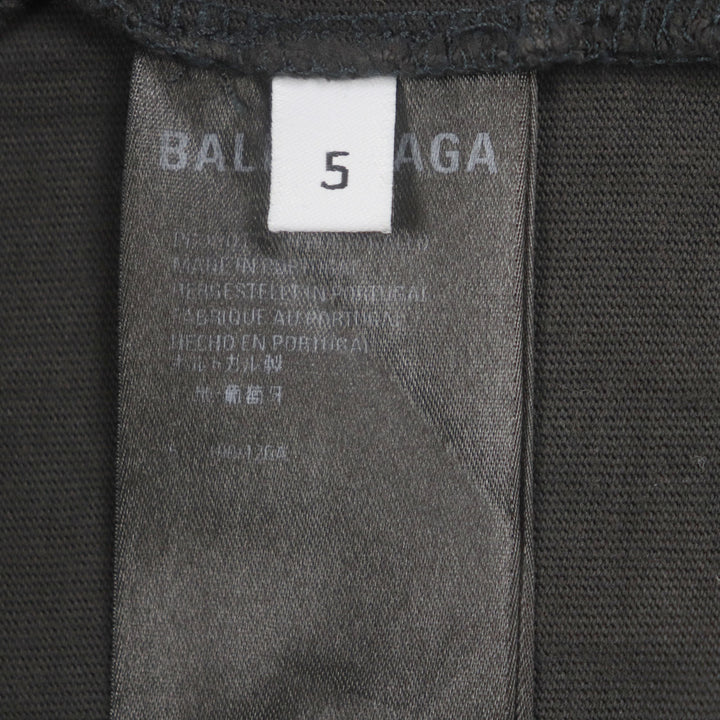 美品▼BALENCIAGA バレンシアガ 675016 UNIFIT ターニングロゴ オーバーサイズ ダメージ加工 ショートスリーブ 半袖Ｔシャツ 5 正規品