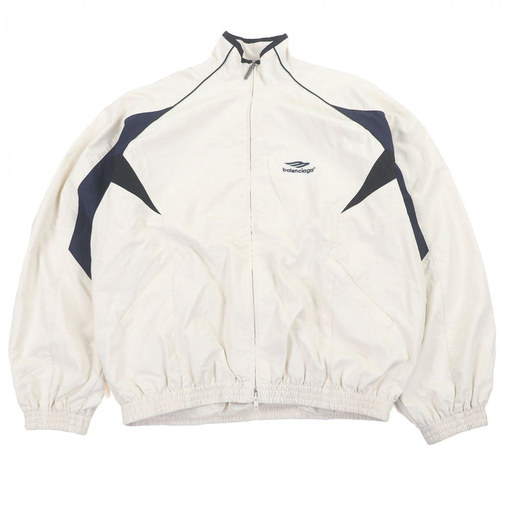 極美品□BALENCIAGA バレンシアガ 23SS 746483 3B SPORTS ICON TRACKSUIT トラックジャケット ブルゾン アイボリー XS 伊製 正規品