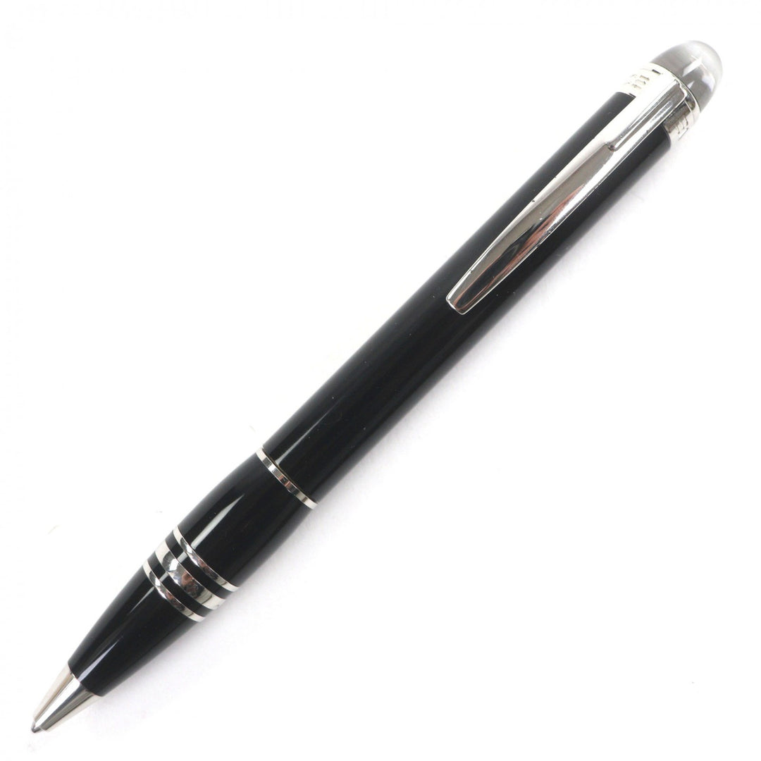 美品▼MONTBLANC モンブラン スターウォーカー ホワイトスター ツイスト式 ボールペン ブラック シルバー ドイツ製 メンズ 筆記確認済み