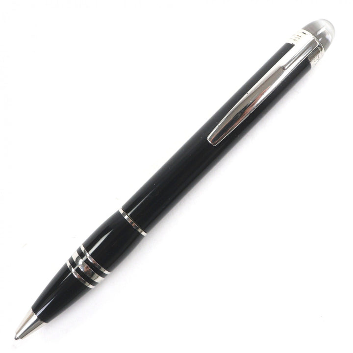 美品▼MONTBLANC モンブラン スターウォーカー ホワイトスター ツイスト式 ボールペン ブラック シルバー ドイツ製 メンズ 筆記確認済み