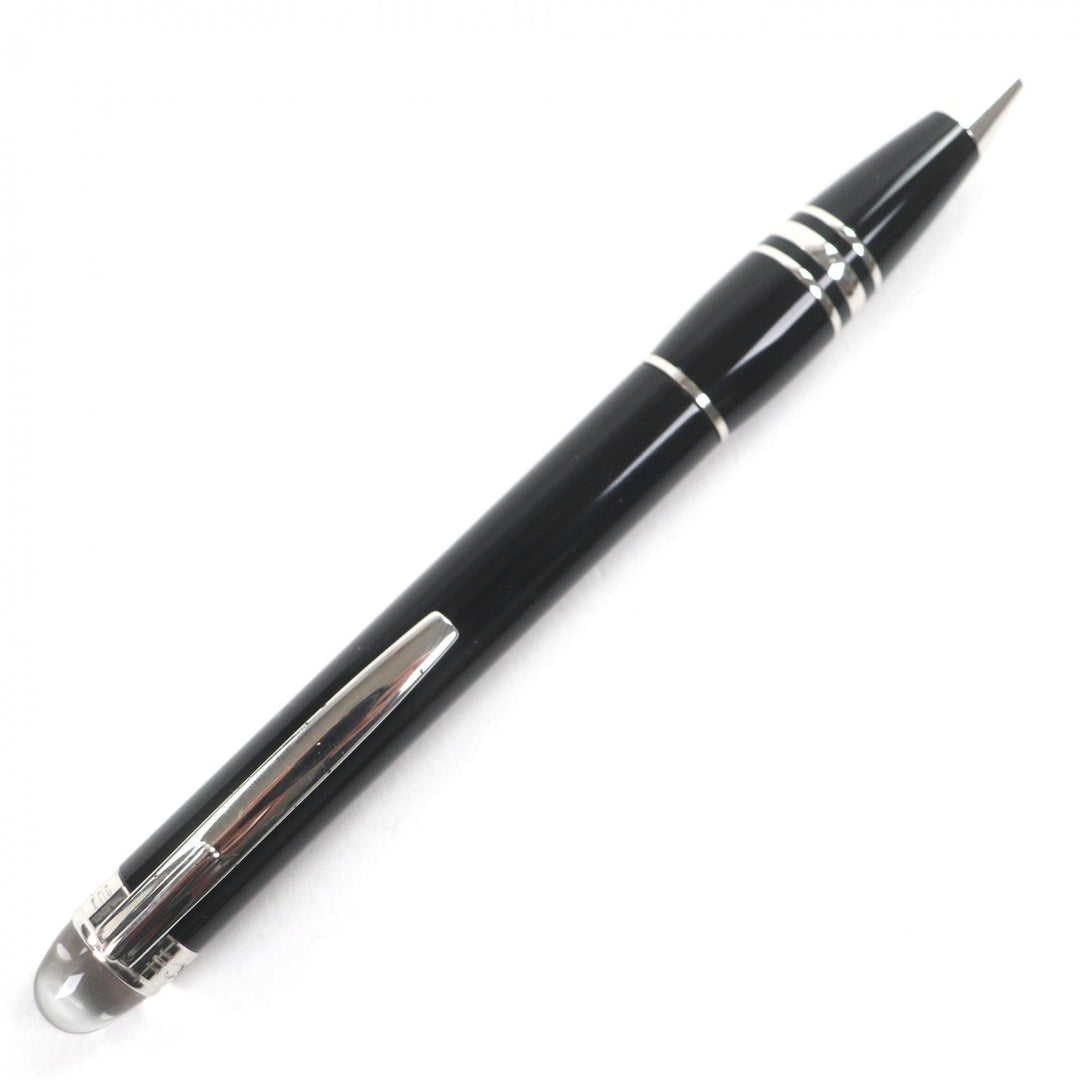 美品▼MONTBLANC モンブラン スターウォーカー ホワイトスター ツイスト式 ボールペン ブラック シルバー ドイツ製 メンズ 筆記確認済み