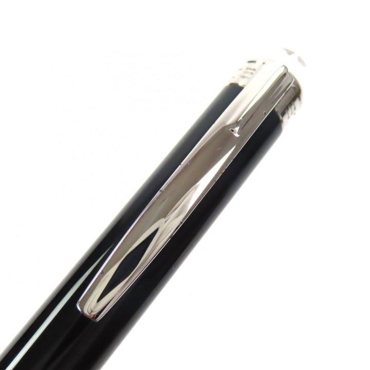 美品▼MONTBLANC モンブラン スターウォーカー ホワイトスター ツイスト式 ボールペン ブラック シルバー ドイツ製 メンズ 筆記確認済み