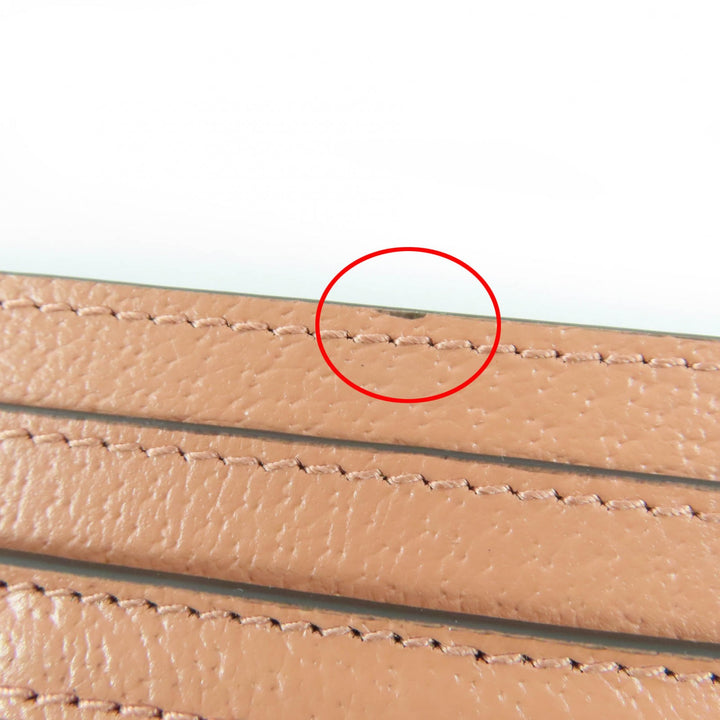 未使用品☆GUCCI グッチ 523159 レザー GGキャンバス GG柄 カードケース パスケース ピンク 箱・保存袋付き イタリア製 レディース
