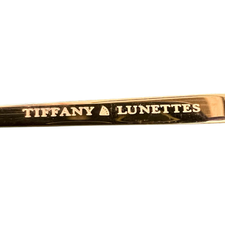 美品▲TIFFANY LUNETTES ティファニー ルネッツ ヴィンテージ 23k Gold Plated サングラス ブルー ゴールド 58□17 140 イタリア製