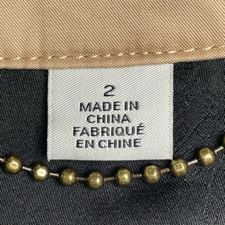 極美品▲COACH コーチ 2969 比翼仕立て レザー使いベルト付 ロング丈 トレンチコート ベージュ 2 正規品 レディース