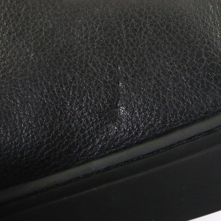 極美品▼Salvatore Ferragamo サルヴァトーレフェラガモ レザー スタッズ ロゴ刻印 ローカットスニーカー ブラック 9 イタリア製 メンズ