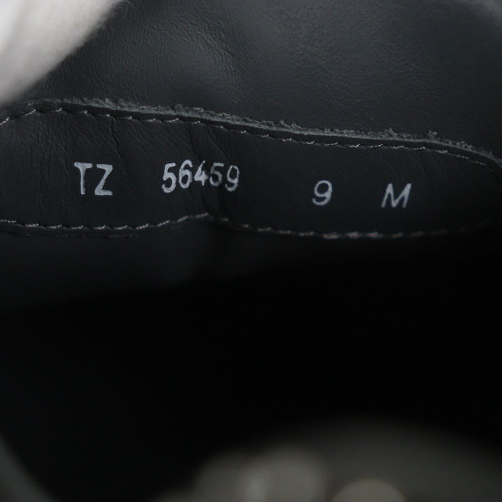 極美品▼Salvatore Ferragamo サルヴァトーレフェラガモ レザー スタッズ ロゴ刻印 ローカットスニーカー ブラック 9 イタリア製 メンズ