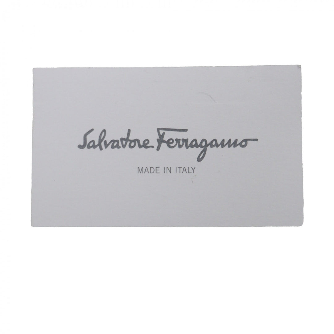極美品▼Salvatore Ferragamo サルヴァトーレフェラガモ レザー スタッズ ロゴ刻印 ローカットスニーカー ブラック 9 イタリア製 メンズ