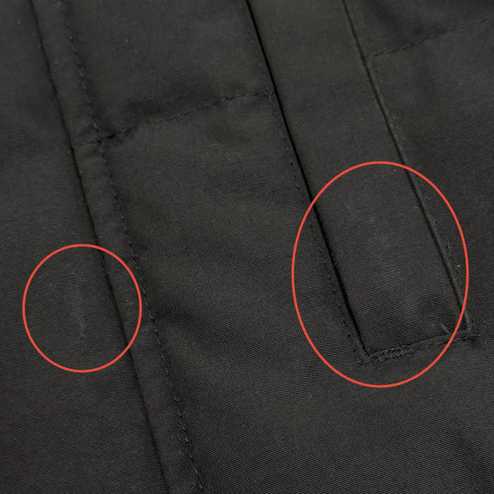 美品▼CANADA GOOSE カナダグース 2079M CARSON PARKA ロゴワッペン付き WZIPUP ダウンジャケット ブラック XS カナダ製 正規品 メンズ