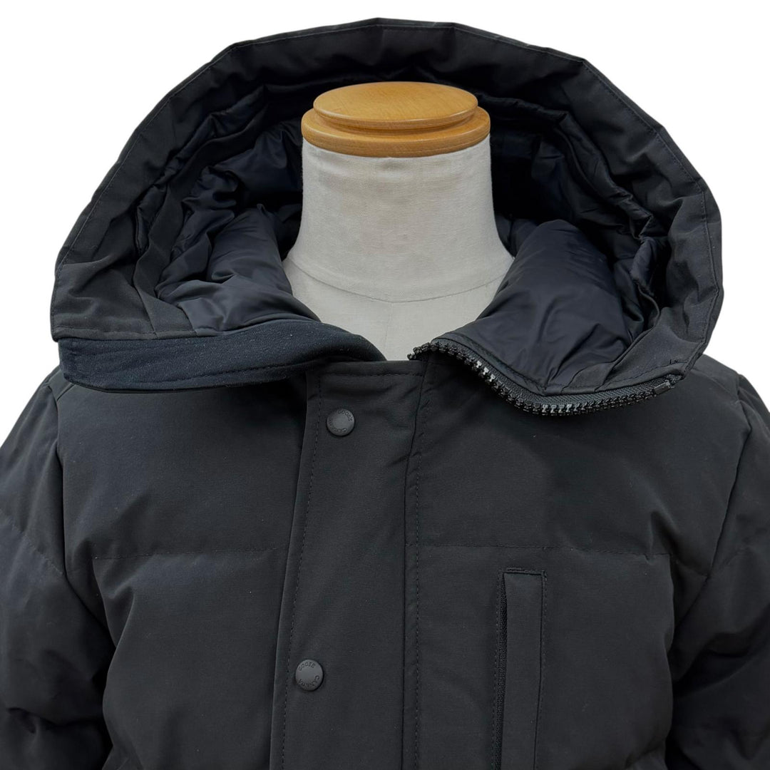 美品▼CANADA GOOSE カナダグース 2079M CARSON PARKA ロゴワッペン付き WZIPUP ダウンジャケット ブラック XS カナダ製 正規品 メンズ