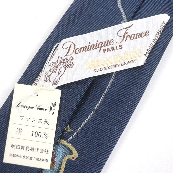 未使用品▼Dominique France ドミニクフランス 6418 Ecusson シルク100% 300本限定 COEUR DE SOIE クールドゥソワ 楯の紋章 ネクタイ
