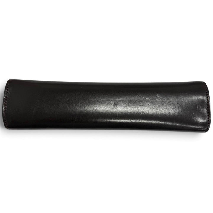 美品□WILDSWANS ワイルドスワンズ CYLINDER-S レザー サドルプルアップ 旧ロゴ ペンケース ペンポーチ ブラック メンズ レディース