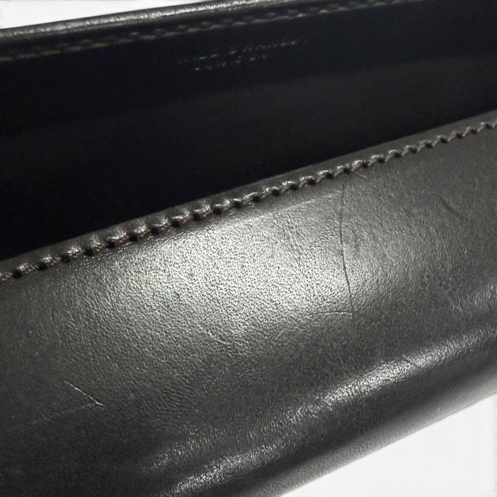 美品□WILDSWANS ワイルドスワンズ CYLINDER-S レザー サドルプルアップ 旧ロゴ ペンケース ペンポーチ ブラック メンズ レディース