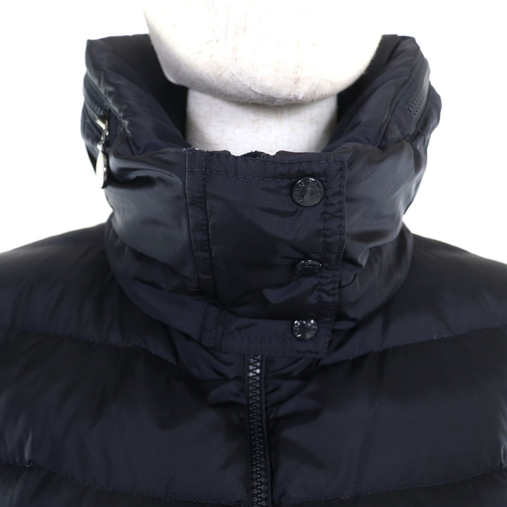 良品◇MONCLER モンクレール 420934992905 54155 FLAMME GIUBBOTTO ロゴワッペン付 ダブルジップ ダウンコート ダークネイビー 0 正規品