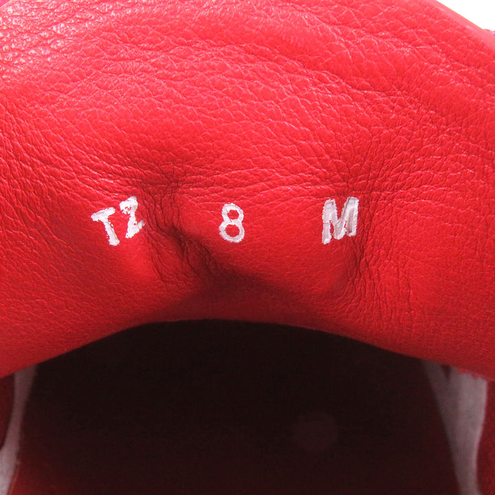 極美品□サルヴァトーレフェラガモ Nima Knit Sneakers 56271 ガンチーニソール ローカットスニーカー レッド 8 箱・保存袋付 イタリア製
