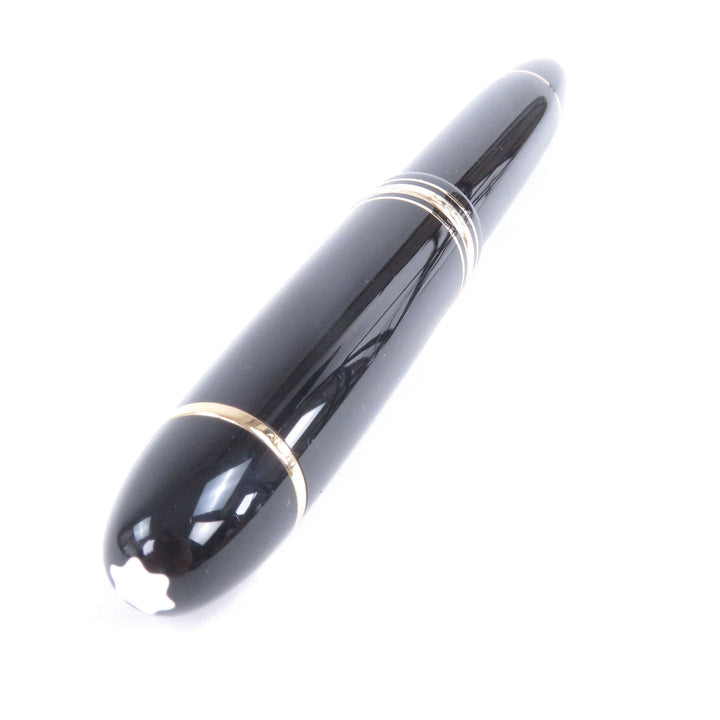 美品□MONTBLANC モンブラン マイスターシュテュック 149 ペン先18K Mニブ キャップ式 万年筆 ブラック ゴールド ドイツ製 メンズ