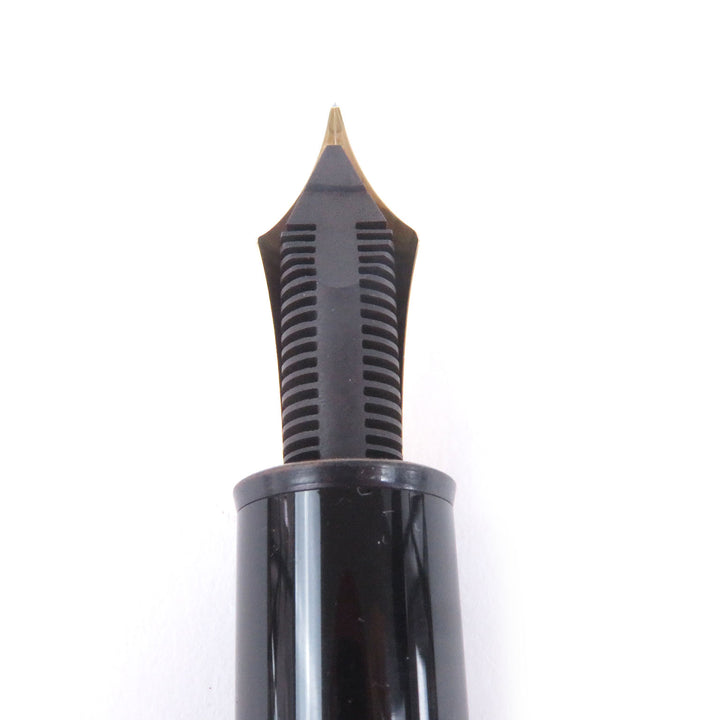 美品□MONTBLANC モンブラン マイスターシュテュック 149 ペン先18K Mニブ キャップ式 万年筆 ブラック ゴールド ドイツ製 メンズ
