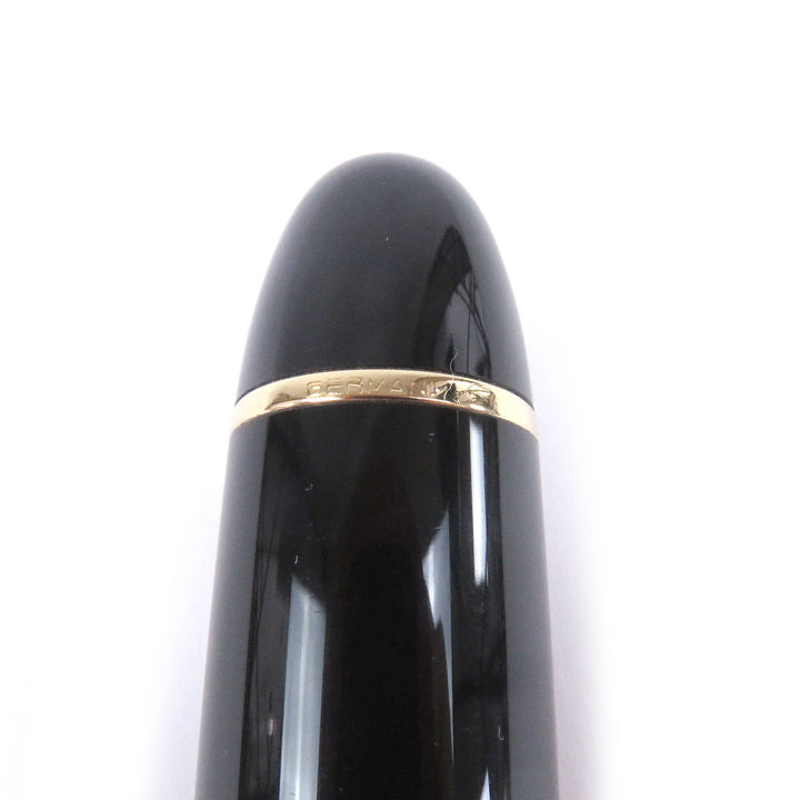美品□MONTBLANC モンブラン マイスターシュテュック 149 ペン先18K Mニブ キャップ式 万年筆 ブラック ゴールド ドイツ製 メンズ