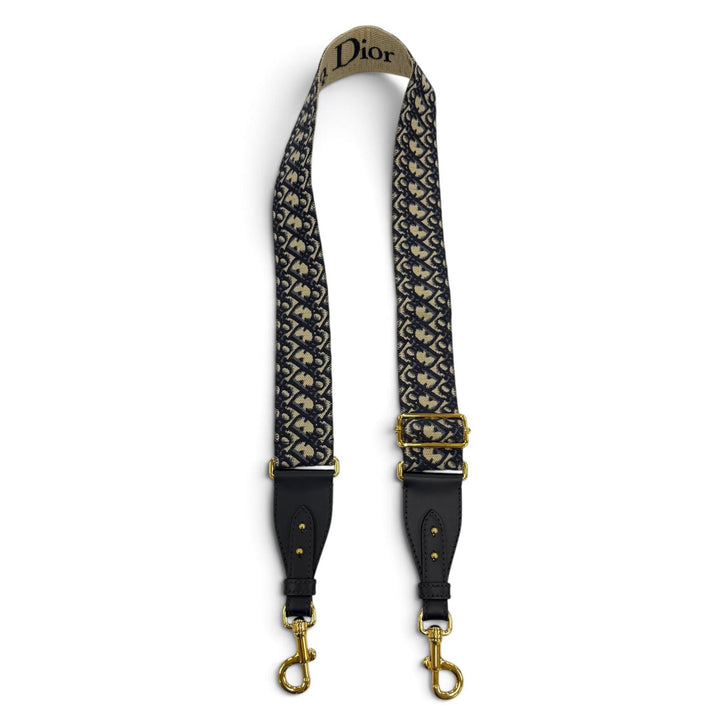 美品☆Christian Dior クリスチャンディオール S8558CTZQ オブリーク エンブロイダリー ショルダーストラップ キャンバス レザー 現行品