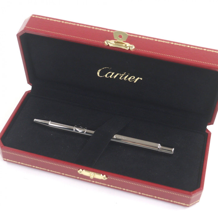 極美品□Cartier カルティエ マスト ドゥ カルティエ 2Cデコール ツイスト式 ボールペン シルバー ケース付き フランス製 筆記確認済み