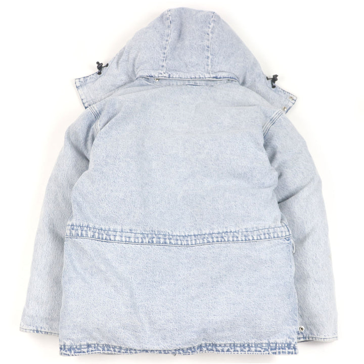 美品□Alexander Wang アレキサンダーワン UDC4222243 ライトウォッシュデニム フーデッド 中綿 パファージャケット ライトブルー XXS