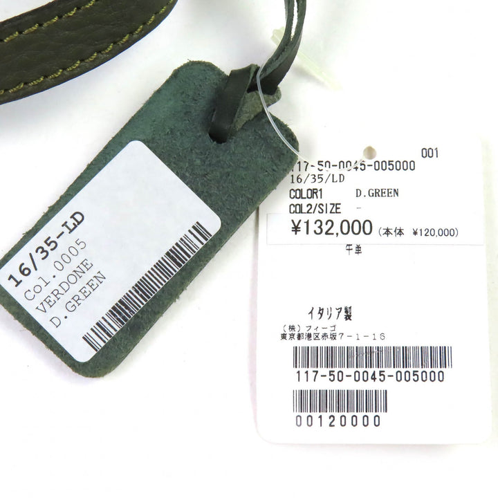 美品△Felisi フェリージ 16/35-LD ロゴバックル 2WAY レザー トートバッグ リュック・デイパック ダークグリーン 伊製 定価132000円