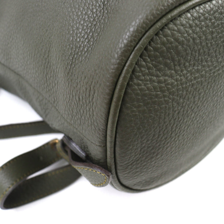 美品△Felisi フェリージ 16/35-LD ロゴバックル 2WAY レザー トートバッグ リュック・デイパック ダークグリーン 伊製 定価132000円